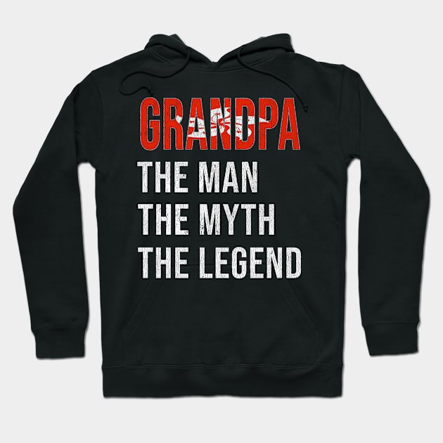 Grand Father Hong Kongese Grandpa The Man The Myth The Legend - Gift for Hong Kongese Dad With Roots From  Hong Kong Hoodie by Country Flags